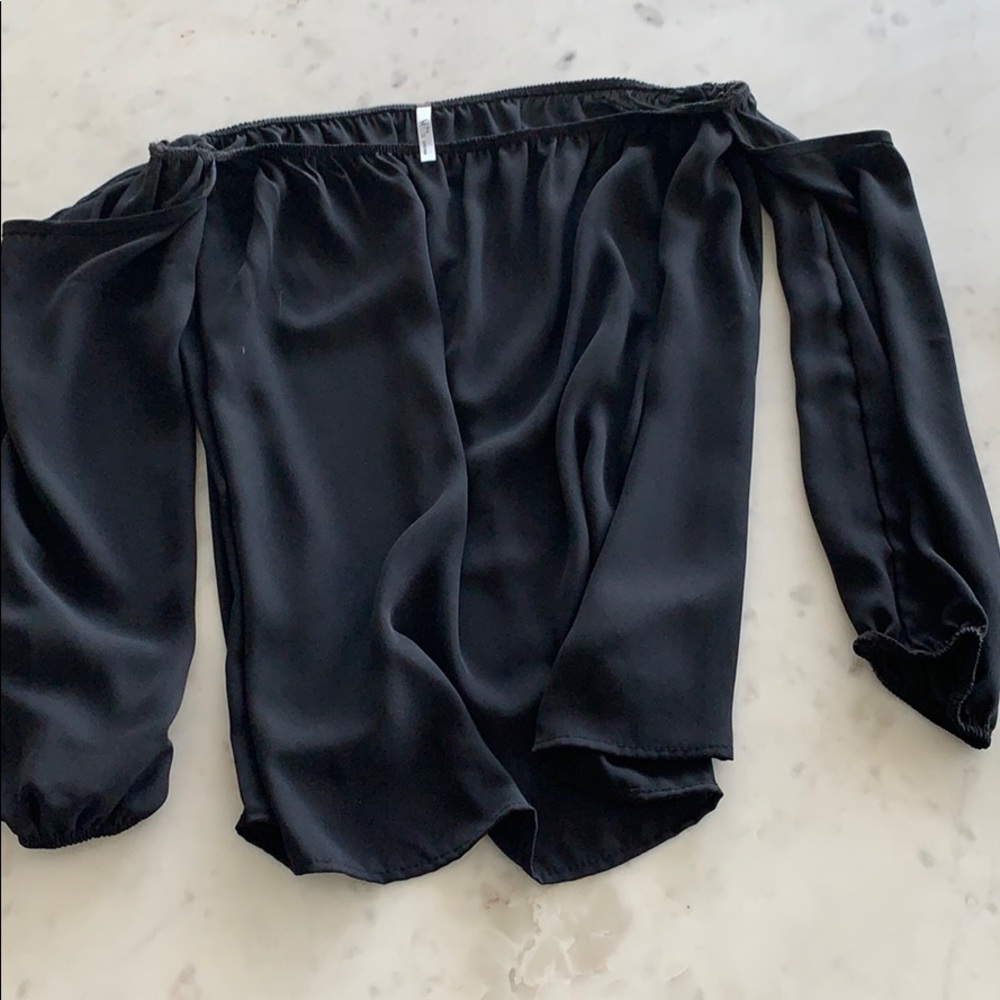 Black off the shoulder top